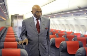 Senegalese President Abdoulaye Wade insp