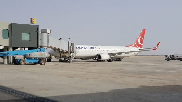 Premier vol international en provenance d'Istanbul (Source source page facebook de Aéroport International Nouakchott - Oumtounsy)