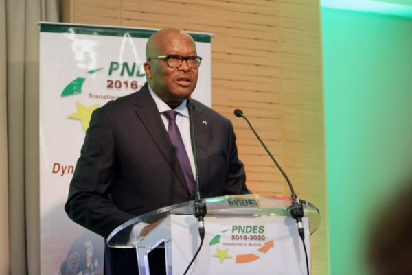 Le Président Kaboré lors de la cérémonie d'ouverture le mercredi 7 décembre © Dir. com. Présidence du Faso