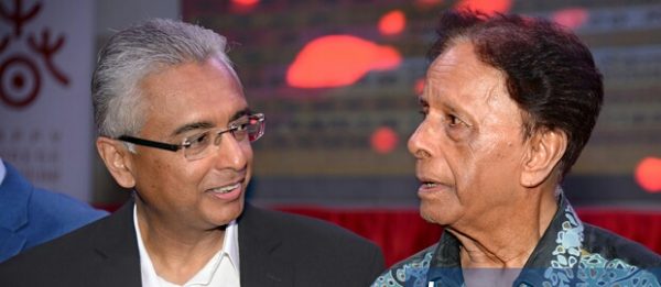 Pravind Jugnauth et sir Anerood Jugnauth