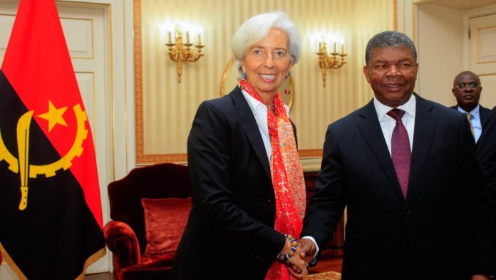 Christine Lagarde, Directora-Geral do FMI, e João Lourenço, Presidente de Angola. Luanda, 20 de Dezembro de 2018.