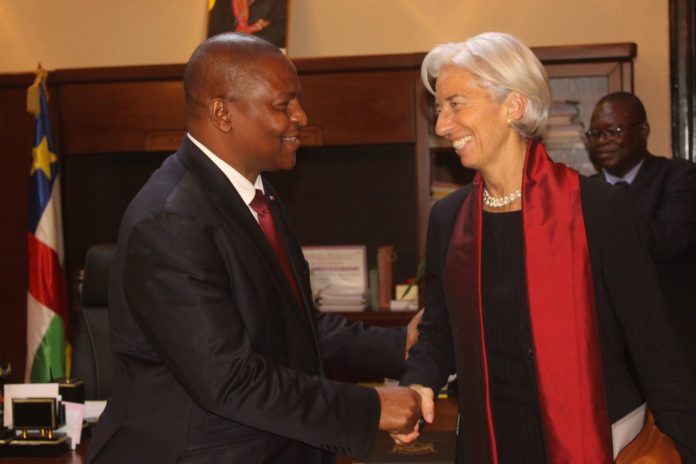 Faustin Archange Touadera et Christine Lagarde