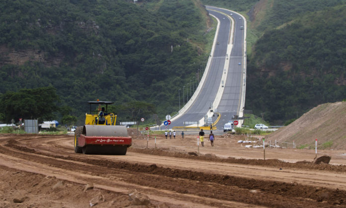 Construction continues on a new road being built in Durban