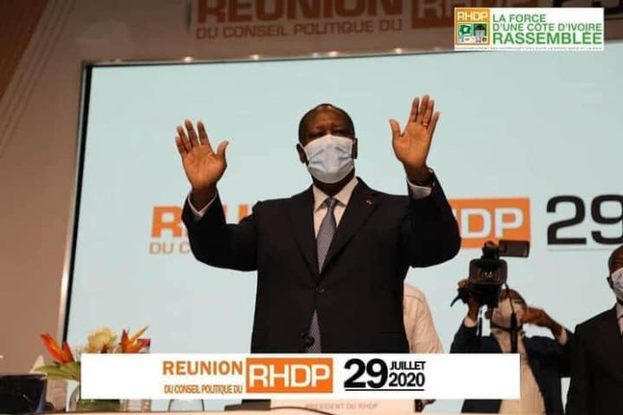 Ouattara RHDP 29 juillet