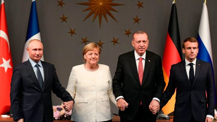 Poutine, Merkel, Erdogan, Macron