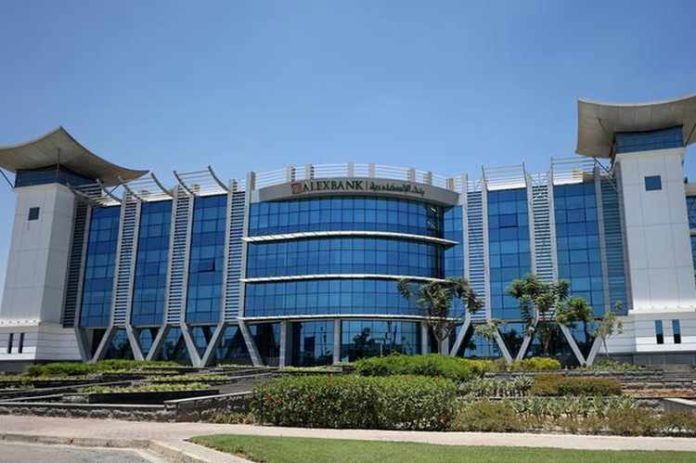 A branch of ALEXBANK is pictured in Cairo