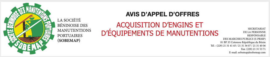 SOBEMAP/ BENIN Avis d'appel d'offres Financial Afrik