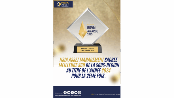 NSIA ASSET MANAMGEMENT récompensée lors de la 6e Edition des BRVM AWARDS